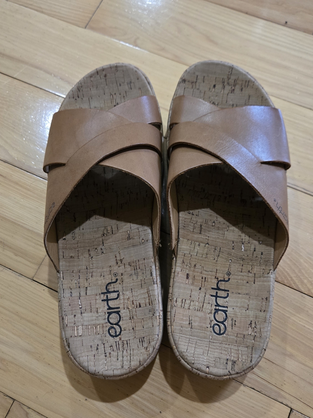 Earth Scout Women’s Tan Cork Slide Sandals